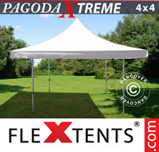 Tenda Dobrável FleXtents Pagoda Xtreme 4x4m / (5x5m) Branco - Comprar já!