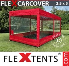 Tenda Dobrável FleXtents Basic 2,5x5m, Vermelho