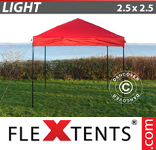 Tenda Dobrável FleXtents Light 2,5x2,5m Vermelho - Comprar já!