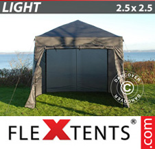 Tenda Dobrável FleXtents Light 2,5x2,5m Cinzento, incl. 4 paredes laterais - Comprar já!