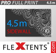 Tenda dobrável FleXtents PRO com impressão digital total 4,5m para