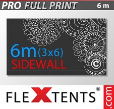 Tenda dobrável FleXtents PRO com impressão digital total 3x6m