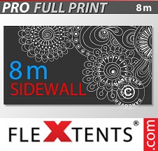 Tenda dobrável FleXtents PRO com impressão digital total 8m para