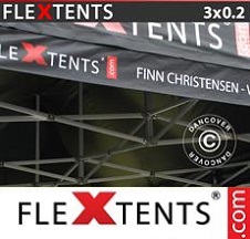 Tenda dobrável FleXtents PRO com impressão digital total  3x0,2m