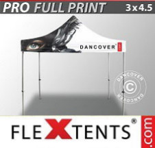 Tenda dobrável FleXtents PRO com impressão digital total 3x4,5m