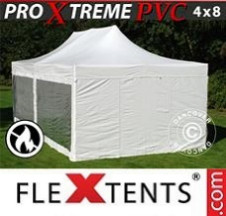 Tenda Dobrável FleXtents Pro Xtreme 4x8m Branco, incl. 6 paredes...
