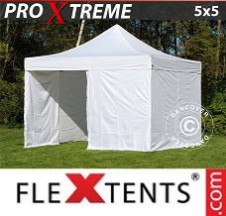 Tenda Dobrável FleXtents Pro Xtreme 5x5m Branco, incl. 4 paredes laterais