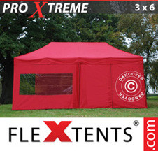 Tenda Dobrável FleXtents Pro Xtreme 3x6m Vermelho, incl. 6 paredes laterais - Comprar já!