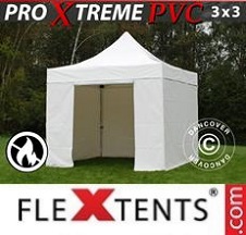 Tenda Dobrável FleXtents Pro Xtreme 3x3m Branco, incl. 4 paredes...