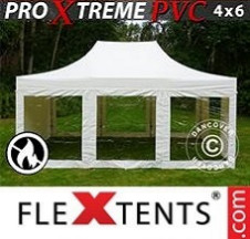 Tenda Dobrável FleXtents Pro Xtreme 4x6m Branco, incl. 8 paredes...
