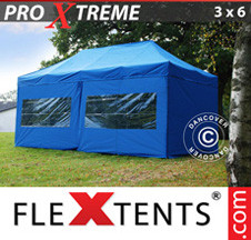 Tenda Dobrável FleXtents Pro Xtreme 3x6m Azul, incl. 6 paredes laterais - Comprar já!
