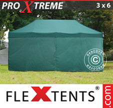 Tenda Dobrável FleXtents Pro Xtreme 3x6m verde, incl. 6 paredes laterais - Comprar já!