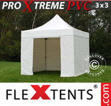 Tenda Dobrável FleXtents Pro Xtreme Heavy duty 3x3m incl. 4 paredes laterais branco - Comprar já!