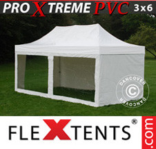 Tenda Dobrável FleXtents Pro Xtreme Heavy duty 3x6m incl. 6 paredes laterais branco - Comprar já!