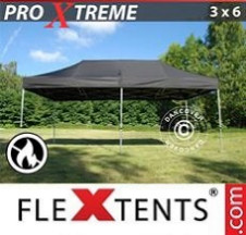Tenda Dobrável FleXtents Pro Xtreme  3x6m Preto, Retardador de chamas