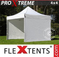 Tenda Dobrável FleXtents Pro Xtreme  4x4m Branco, incl. 4 paredes laterais