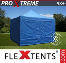 Tenda Dobrável FleXtents Pro Xtreme 4x4m Azul, incl. 4 paredes laterais