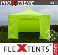 Tenda Dobrável FleXtents Pro Xtreme  4x4m Amarelo néon/verde, incl. 4 paredes...