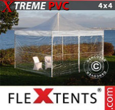 Tenda Dobrável FleXtents Pro Xtreme 4x4m Transparente, incl. 4 paredes laterais