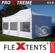 Tenda Dobrável FleXtents Pro Xtreme 4x6m Branco, incl. 8 paredes laterais