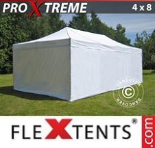 Tenda Dobrável FleXtents Pro Xtreme 4x8m Branco, incl. 6 paredes laterais